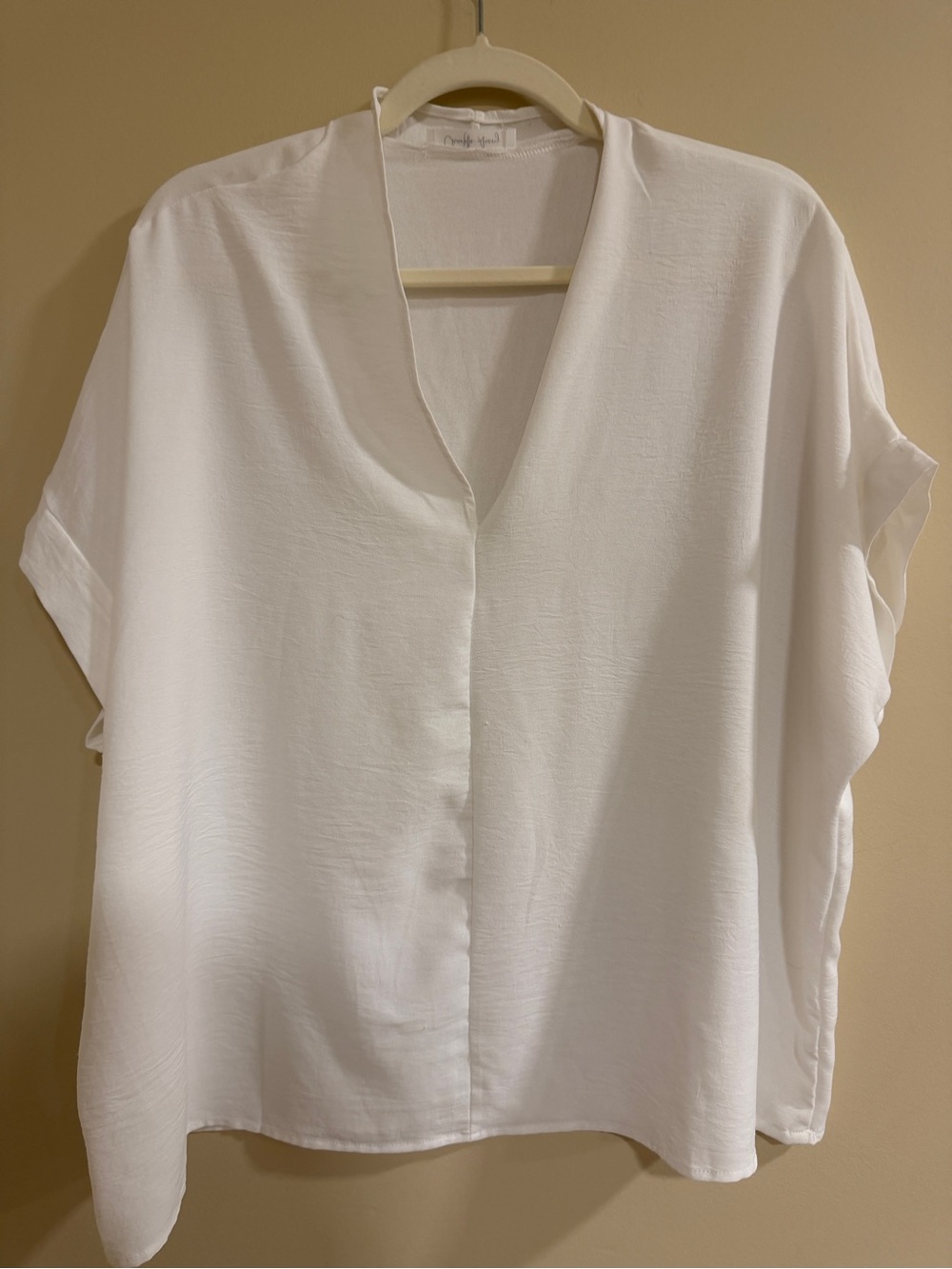 White Charlotte Avery V Neck Blouse